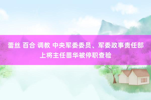 蕾丝 百合 调教 中央军委委员、军委政事责任部上将主任苗华被停职查验