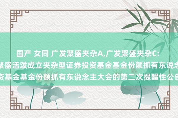 国产 女同 广发聚盛夹杂A,广发聚盛夹杂C: 对于以通信阵势召开广发聚盛活泼成立夹杂型证券投资基金基金份额抓有东说念主大会的第二次提醒性公告