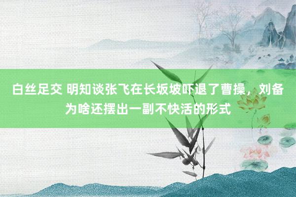 白丝足交 明知谈张飞在长坂坡吓退了曹操，刘备为啥还摆出一副不快活的形式