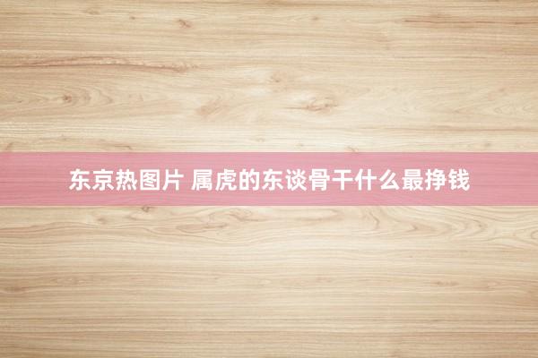 东京热图片 属虎的东谈骨干什么最挣钱