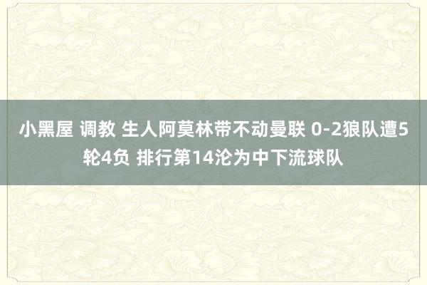 小黑屋 调教 生人阿莫林带不动曼联 0-2狼队遭5轮4负 排行第14沦为中下流球队