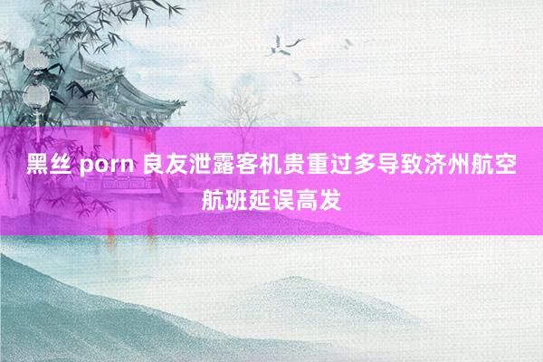 黑丝 porn 良友泄露客机贵重过多导致济州航空航班延误高发