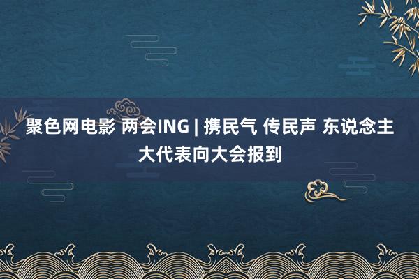 聚色网电影 两会ING | 携民气 传民声 东说念主大代表向大会报到