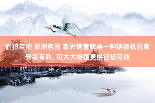 偷拍自拍 亚洲色图 新兴铸管获得一种链板机拉紧安装专利， 可大大培植更换链板劳效