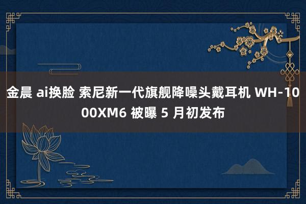 金晨 ai换脸 索尼新一代旗舰降噪头戴耳机 WH-1000XM6 被曝 5 月初发布