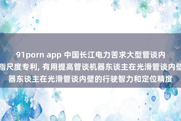 91porn app 中国长江电力苦求大型管谈内智能多轮运行安设及戒指尺度专利， 有用提高管谈机器东谈主在光滑管谈内壁的行驶智力和定位精度